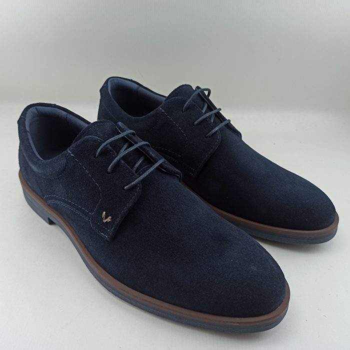 Zapato de serraje azul y cierrede cordón, Martinelli mod.1604-2727X - Imagen 2