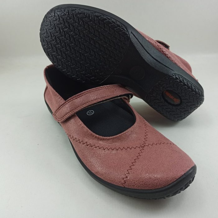 Semi-deportivo de piel rosa con cierre de velcro, Arcopedico mod L-25 - Imagen 4
