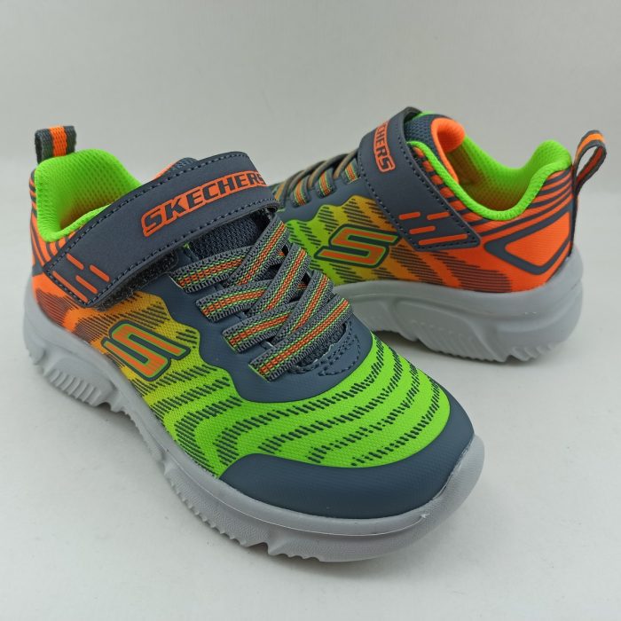 Deportivo textil verde con luz y cierre de velcro, Skechers mod. 405037L - Imagen 3