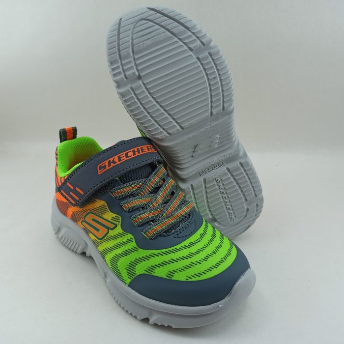 Deportivo textil verde con luz y cierre de velcro, Skechers mod. 405037L - Imagen 4