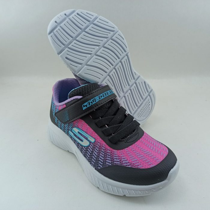 Deportivo textil negro y rosa con cierre de velcro, Skechers mod. 303532L - Imagen 4