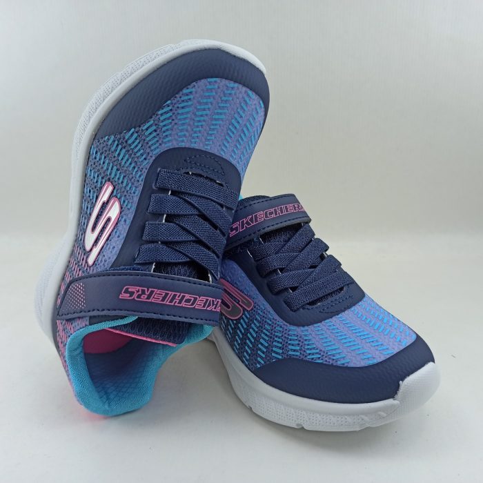 Deportivo textil azul con cierre de velcro, Skechers mod. 303532L