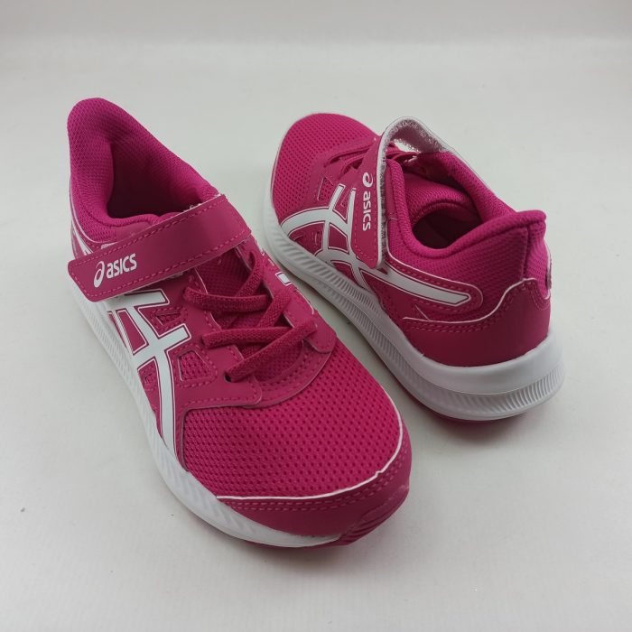 Deportivo de piel y malla fucsia, cierre de velcro y suela de goma antideslizante Assics mod. A299700 - Imagen 3