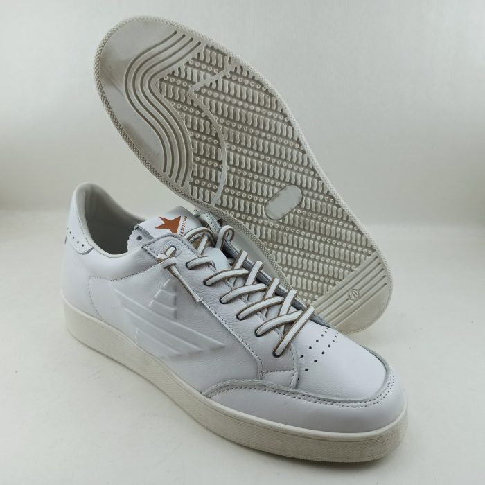 Semi-deportivo de piel blanca con cierre de cordón, Cetti lusportiveshoes mod. c-1307 - Imagen 4