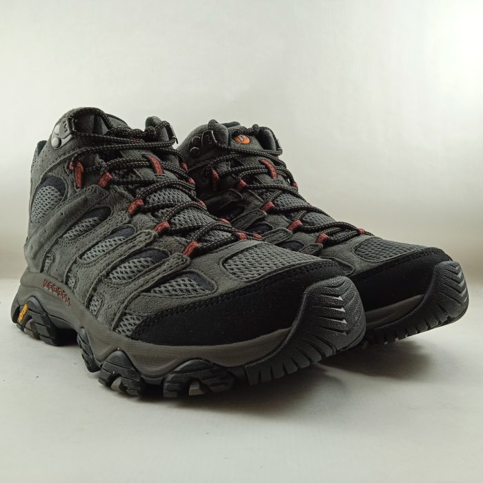 Bota trekking de piel gris con cierre de cordon, Merrell mod. J035785 - Imagen 2