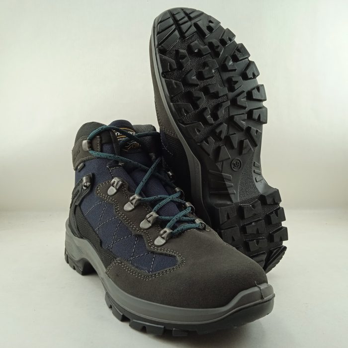Bota deportiva de ante gris y negro con cierre de cordon, Grisport mod. 14511 - Imagen 4