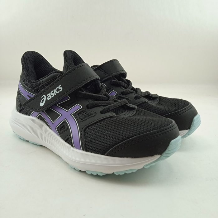 Deportivo de piel negro con cierre de velcro, Assics mod. 299005 - Imagen 2