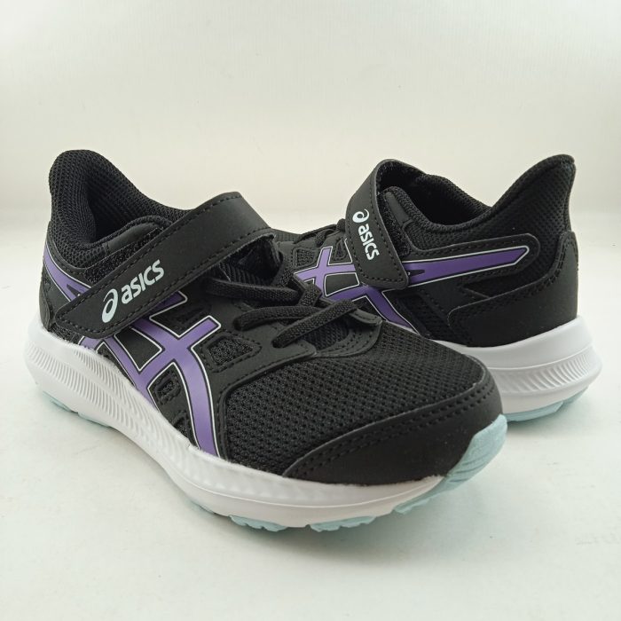 Deportivo de piel negro con cierre de velcro, Assics mod. 299005 - Imagen 3