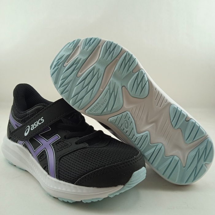 Deportivo de piel negro con cierre de velcro, Assics mod. 299005 - Imagen 4