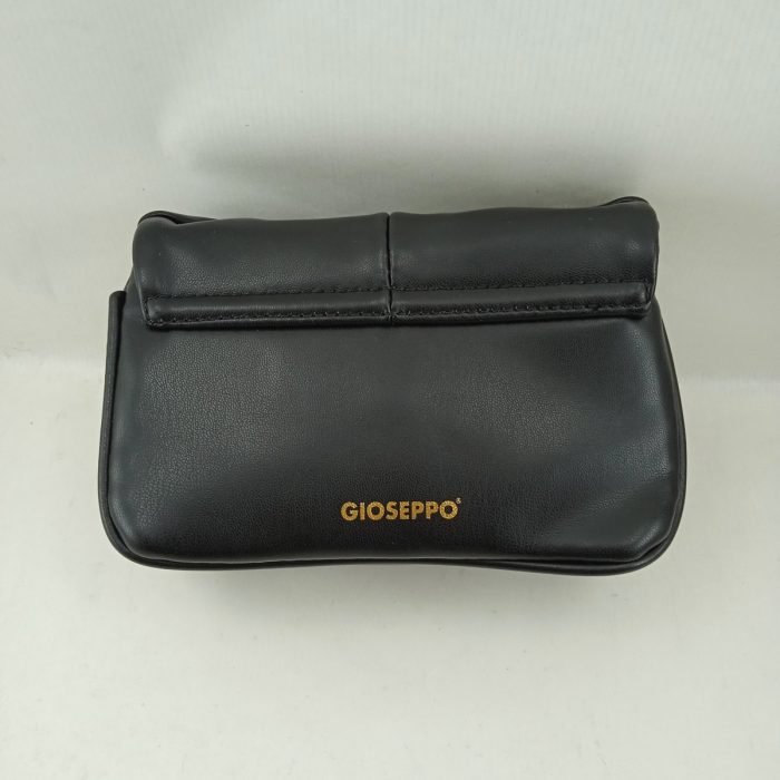 Bolso de piel negra con cierre de cremallera, Gioseppo mod.70851