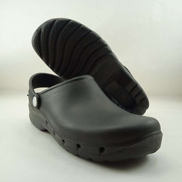 Zueco de trabajo en negro con tira en talon, Feliz caminar mod. Flotante - Imagen 2