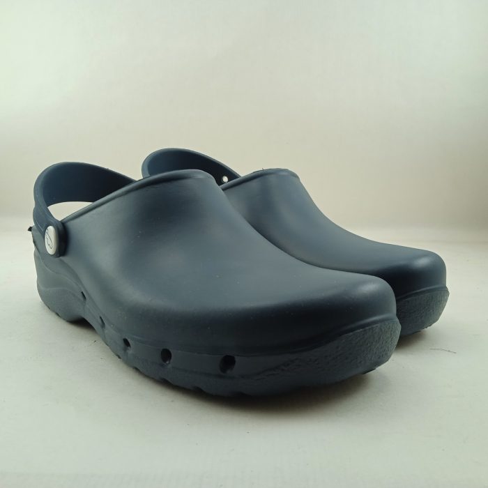 Zueco de trabajo azul marino con tira trasera, Feliz caminar mod. Flotante