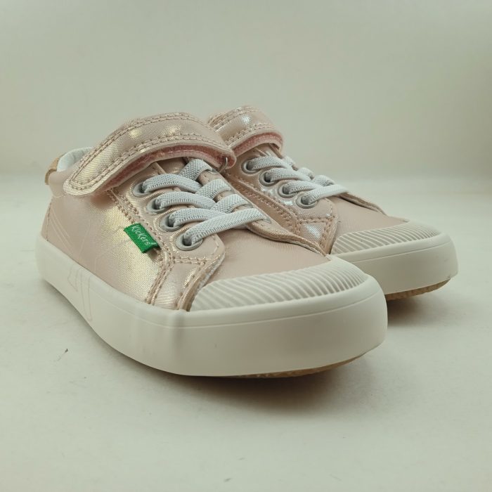 Semi-sport de piel rosa con cierre de velcro, Kickers mod.960660 - Imagen 2