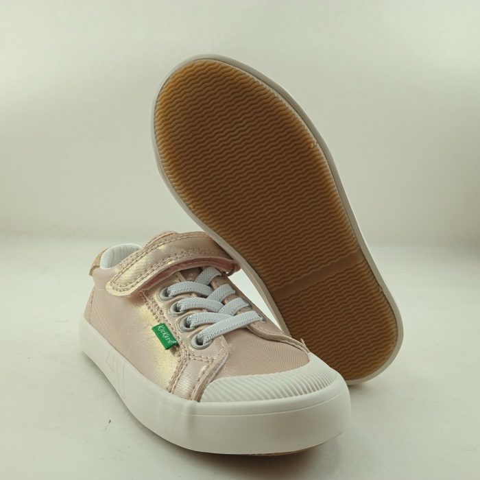 Semi-sport de piel rosa con cierre de velcro, Kickers mod.960660 - Imagen 4