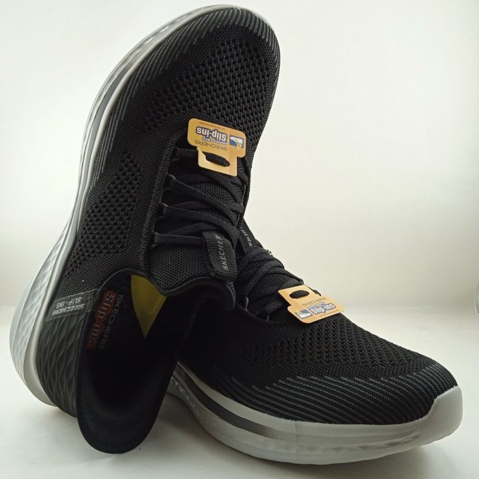 Semi-sport sintetico negro sin cierres, Skechers mod. 210810