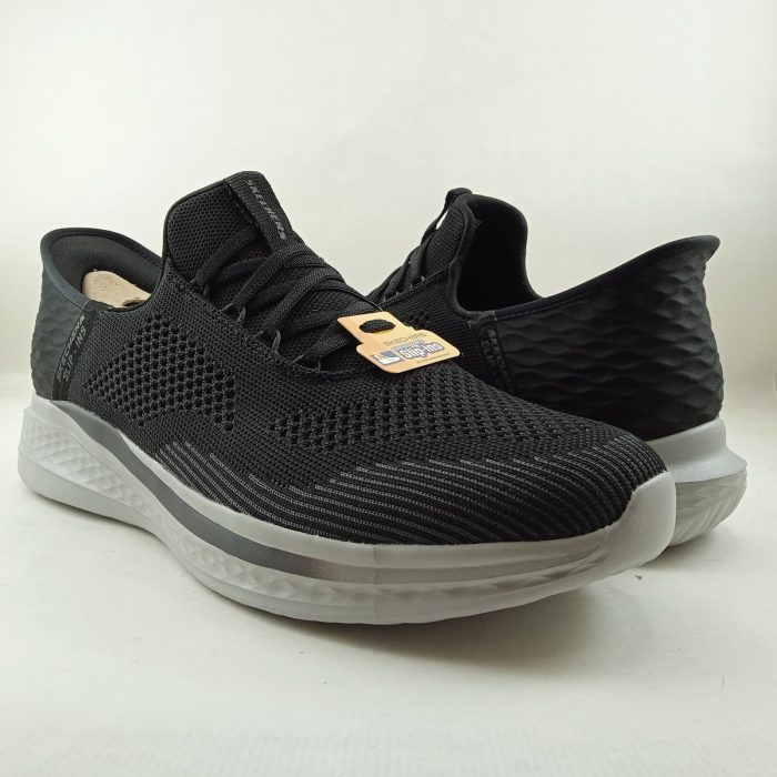 Semi-sport sintetico negro sin cierres, Skechers mod. 210810 - Imagen 3