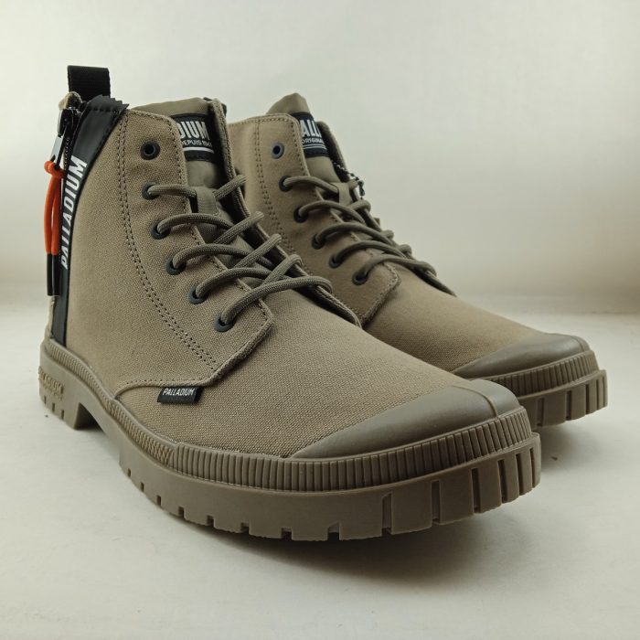 Bota de lona verde con cierre de cordon, Palladium mod. 78883 - Imagen 2
