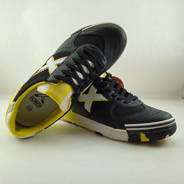 Semi-sport de piel multicolor con cierre de cordon, Munich mod. 311403