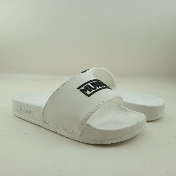 Chancla sintetica blanca sin cierres, Munich mod. Flat slider - Imagen 3