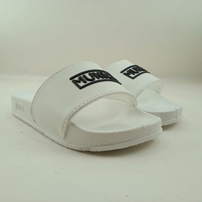 Chancla sintetica blanca sin cierres, Munich mod. Flat slider - Imagen 3