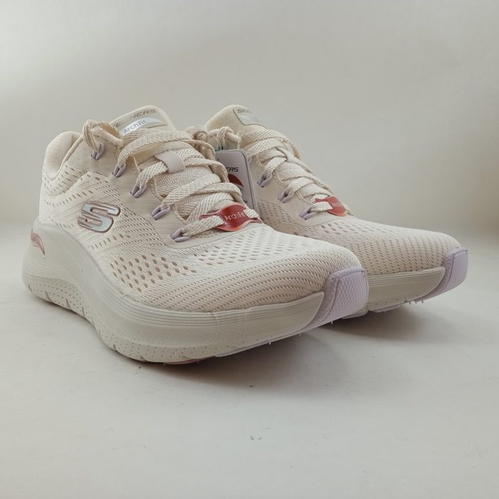 Semi-sport sintetico crema con cierre de cordon, Skechers mod. 150051 - Imagen 2