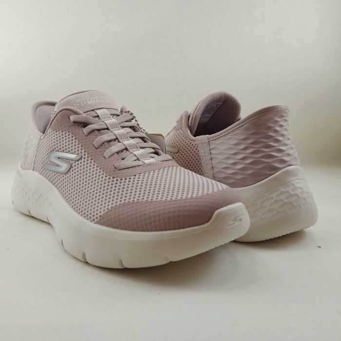 Semi-sport sintetico rosa palo sin cierres "slip-ing", Skechers mod. 124836 - Imagen 3