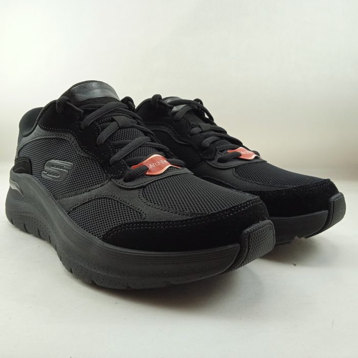 Semi-sport sintetico negro con cierre de cordon, Skechers mod. 232702