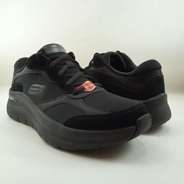 Semi-sport sintetico negro con cierre de cordon, Skechers mod. 232702 - Imagen 2