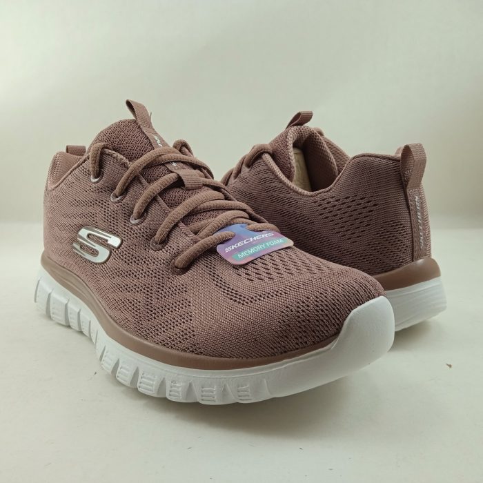 Semi-sport sintetico rosa con cierre de cordon, Skechers mod. 12615 - Imagen 2