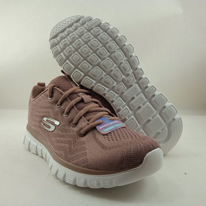 Semi-sport sintetico rosa con cierre de cordon, Skechers mod. 12615 - Imagen 3
