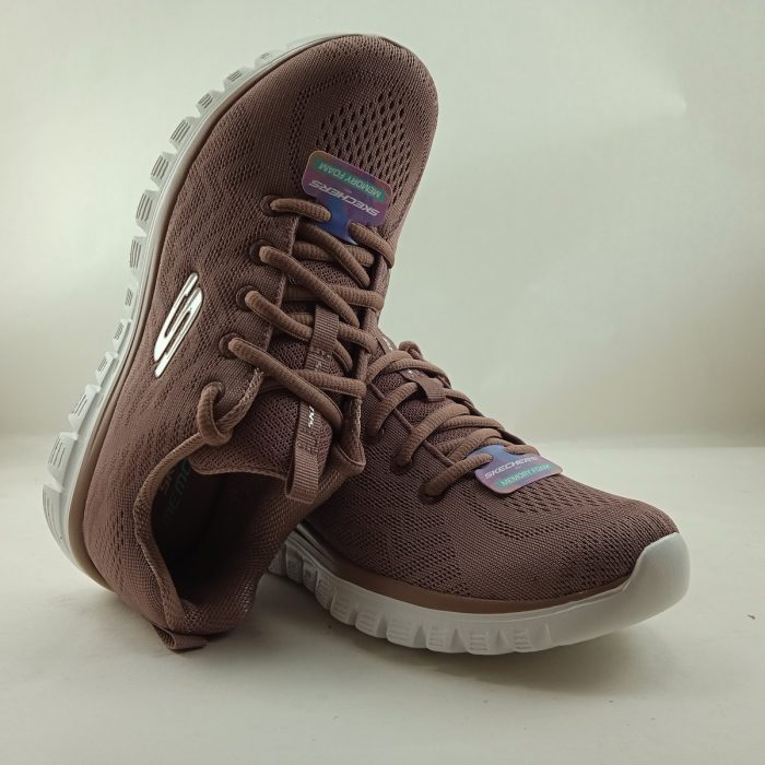 Semi-sport sintetico rosa con cierre de cordon, Skechers mod. 12615 - Imagen 4