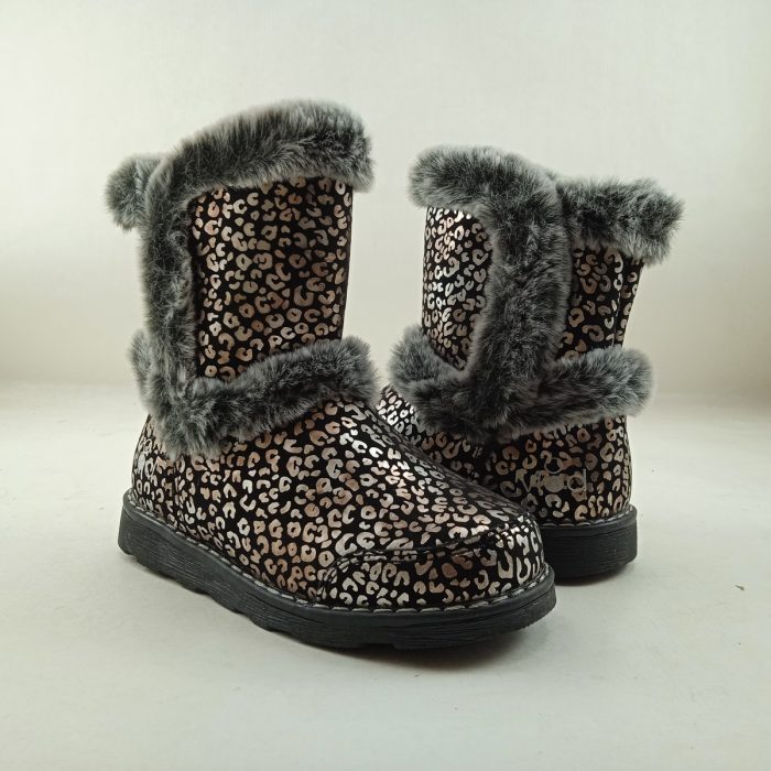 Bota de piel negra sin cierres, Mod8 mod. 888203
