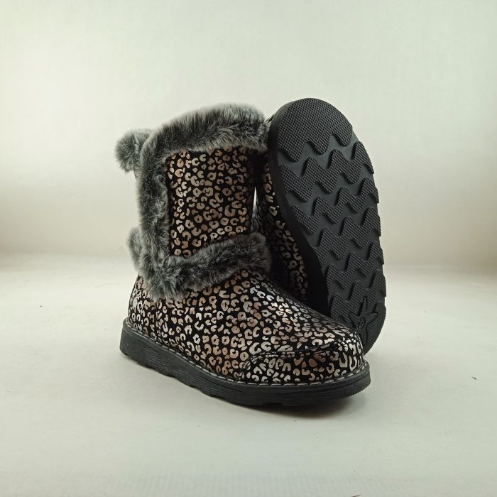 Bota de piel negra sin cierres, Mod8 mod. 888203 - Imagen 2