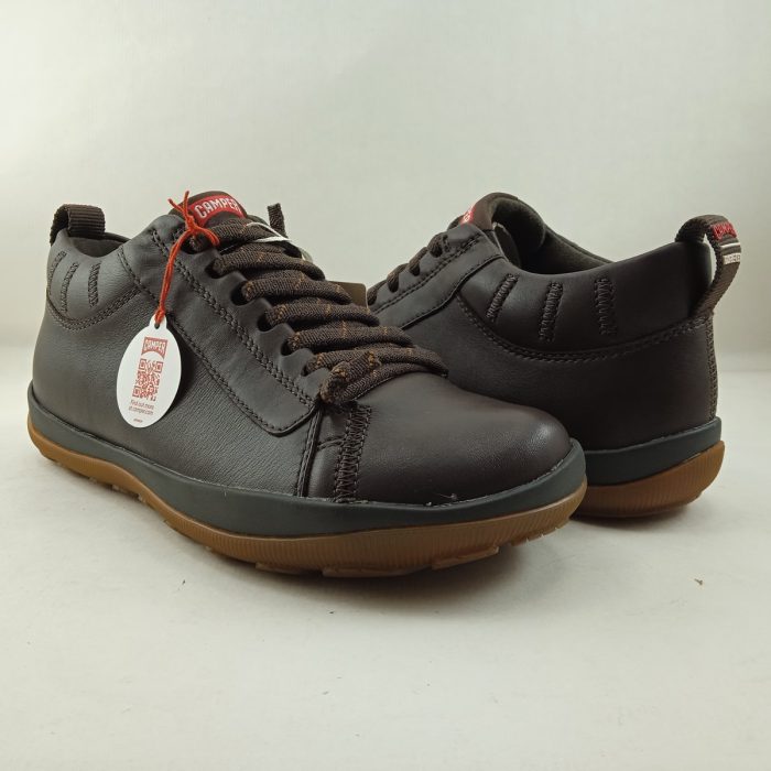 Semi-sport de piel marron con cierre de cordon elastico, Camper mod. K300285 - Imagen 3