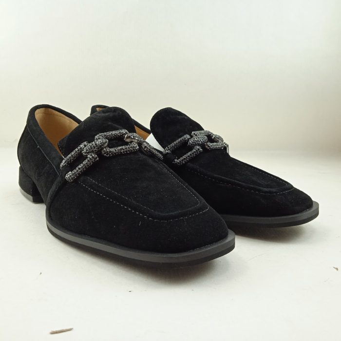Mocasin de ante negro sin cierres, Alma en Pena mod. 1240303