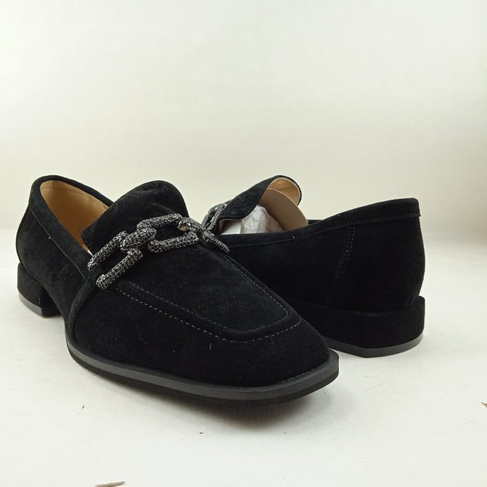 Mocasin de ante negro sin cierres, Alma en Pena mod. 1240303 - Imagen 2