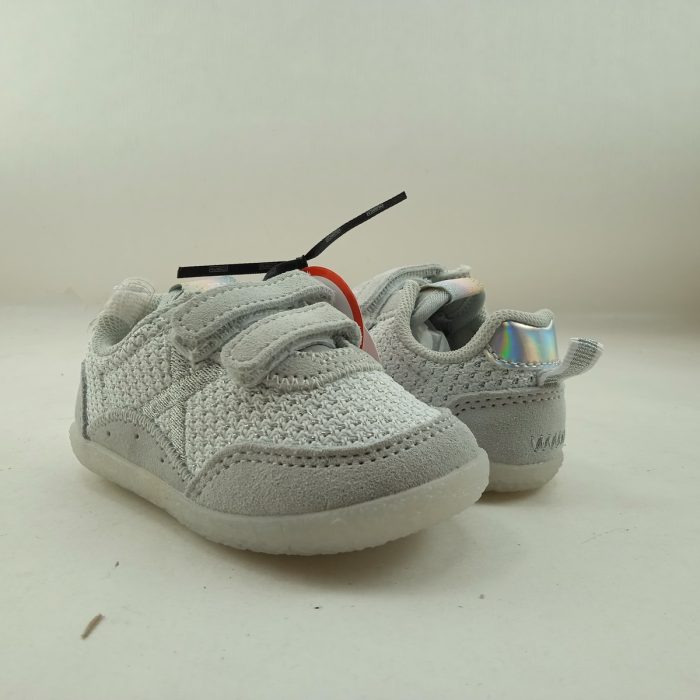 Semi-sport de piel gris con cierre de velcro, Munich mod. 8028007 - Imagen 2