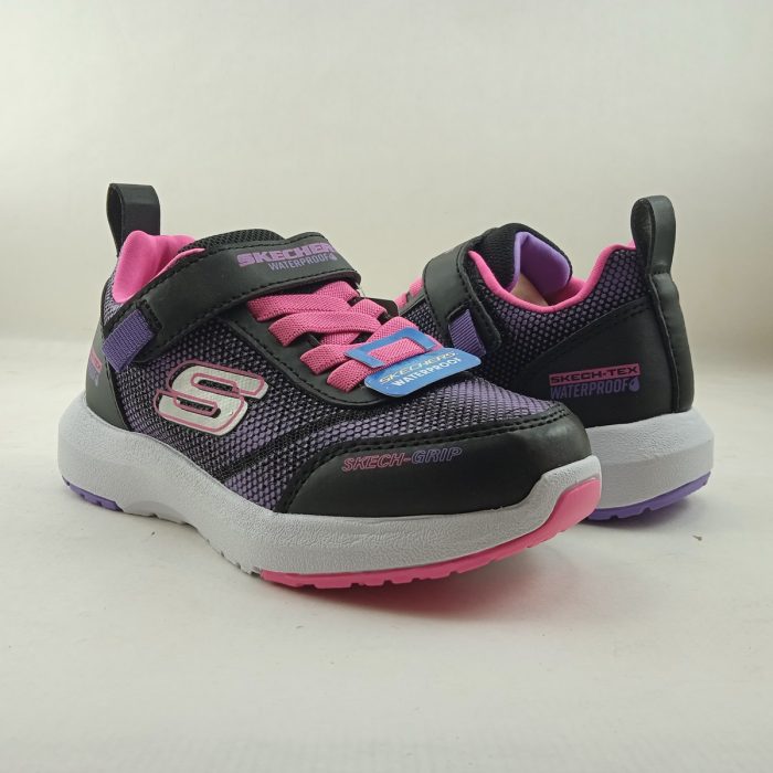 Semi-sport sintetico negro con cierre de velcro, Skechers mod. 303387 - Imagen 2