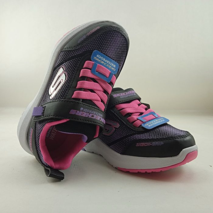 Semi-sport sintetico negro con cierre de velcro, Skechers mod. 303387 - Imagen 4