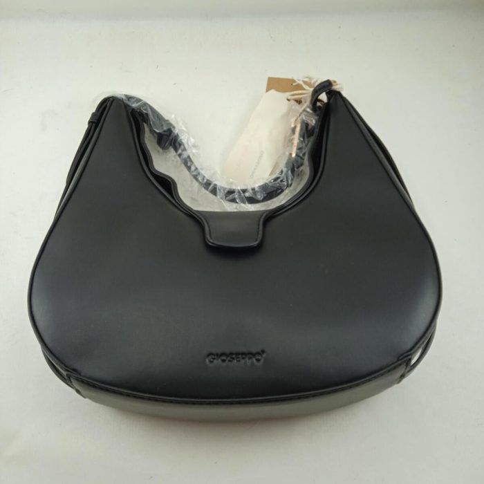 Bolso sintetico negro con cierre de cremallera, Gioseppo mod. 73786
