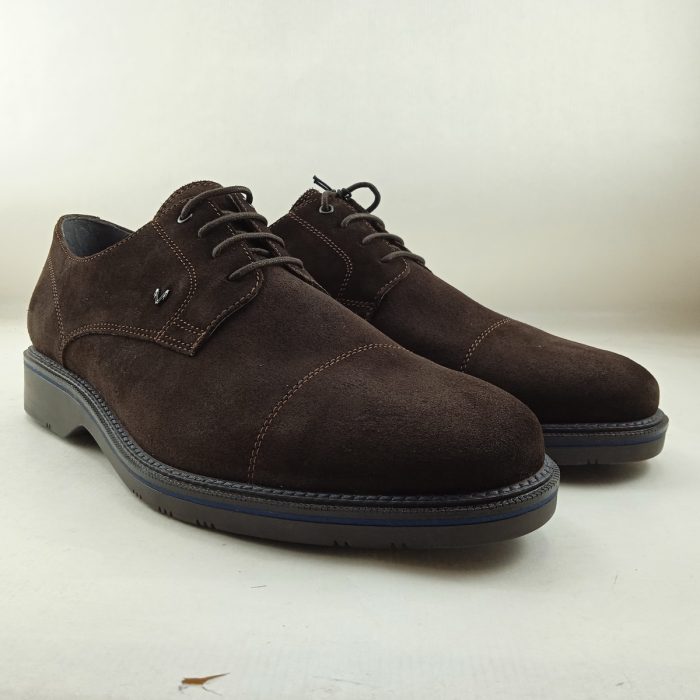 Zapato de vestir de ante marron con cierre de cordon, Martinelli mod. 2885X1