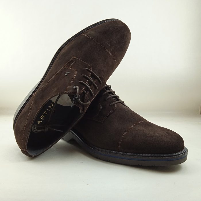 Zapato de vestir de ante marron con cierre de cordon, Martinelli mod. 2885X1 - Imagen 4