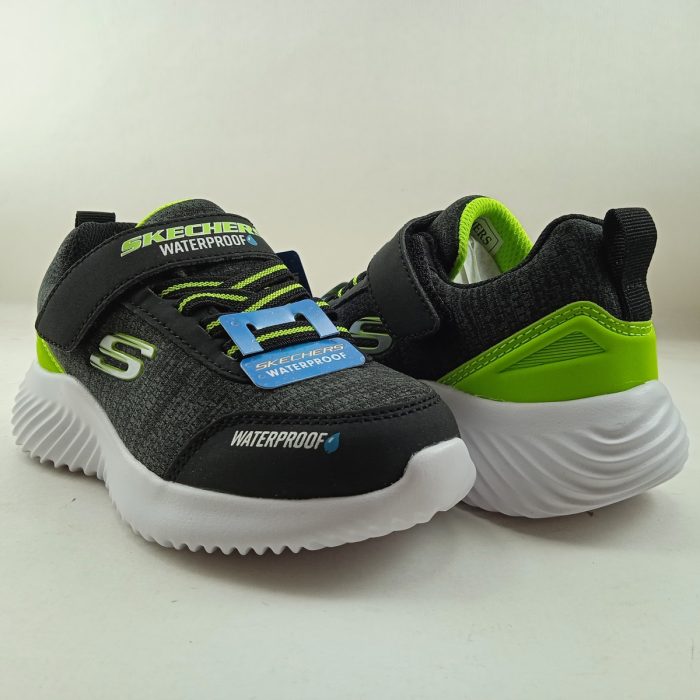 Semi-sport sintetico negro con cierre de velcro, Skechers mod. 403739 - Imagen 2