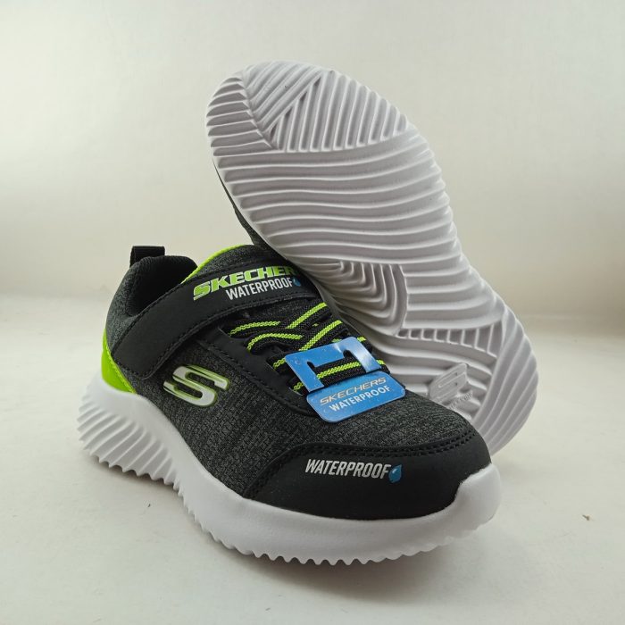 Semi-sport sintetico negro con cierre de velcro, Skechers mod. 403739 - Imagen 3