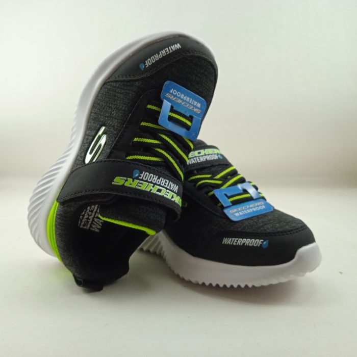 Semi-sport sintetico negro con cierre de velcro, Skechers mod. 403739 - Imagen 4