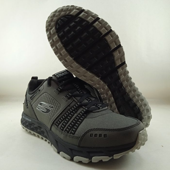 Semi-sport sintetic gris con cierre de cordon, Skechers mod. 51591 - Imagen 3