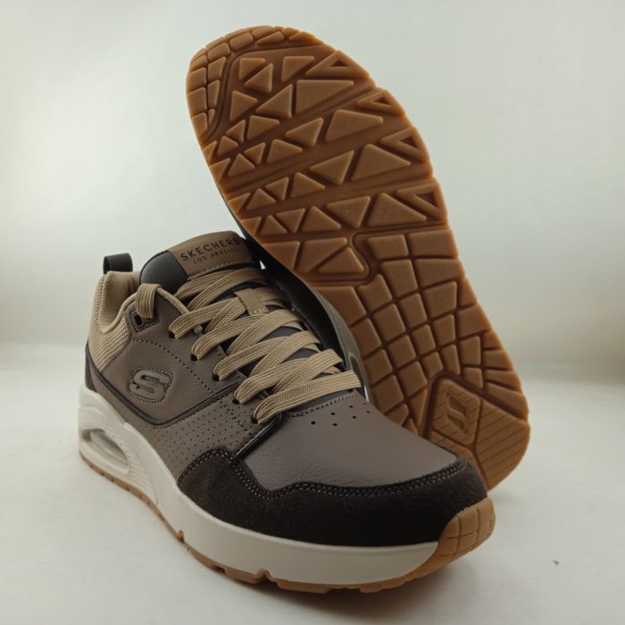 Semi-sport sintetico marron con cierre de cordon, Skechers mod. 183020 - Imagen 3