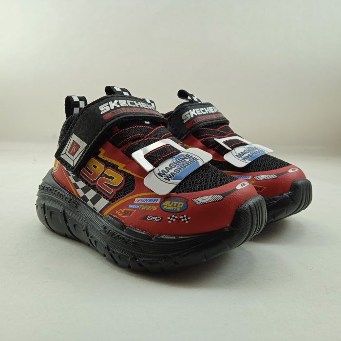 Semi-sport sintetico rojo con cierre de velcro, Skechers mod. 402303