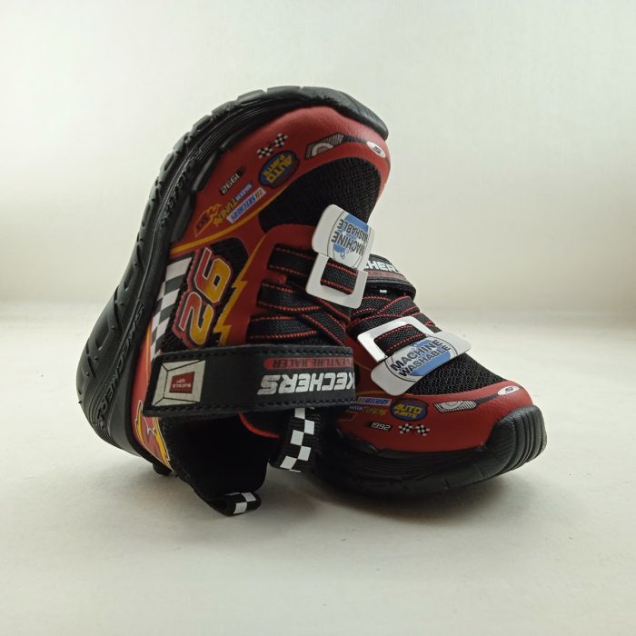 Semi-sport sintetico rojo con cierre de velcro, Skechers mod. 402303 - Imagen 4