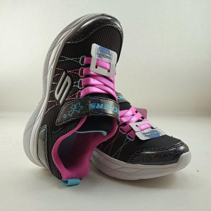 Semi-sport sintetico negro con cierre de velcro, Skechers mod. 303518 - Imagen 4